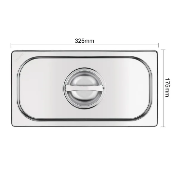 Vogue Stainless Steel 1/3 Gastronorm Lid