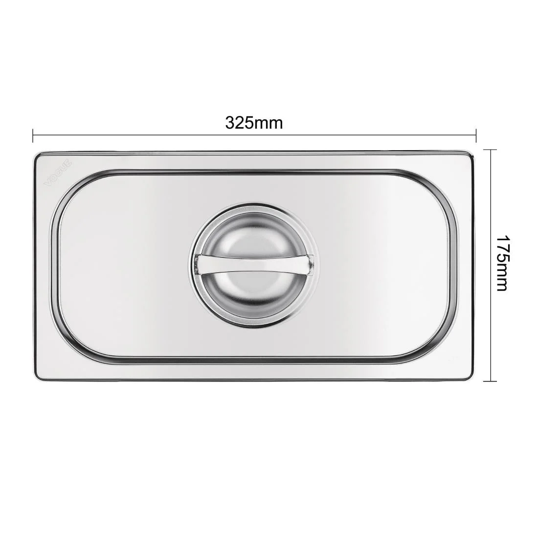 Vogue Stainless Steel 1/3 Gastronorm Lid - Image 5