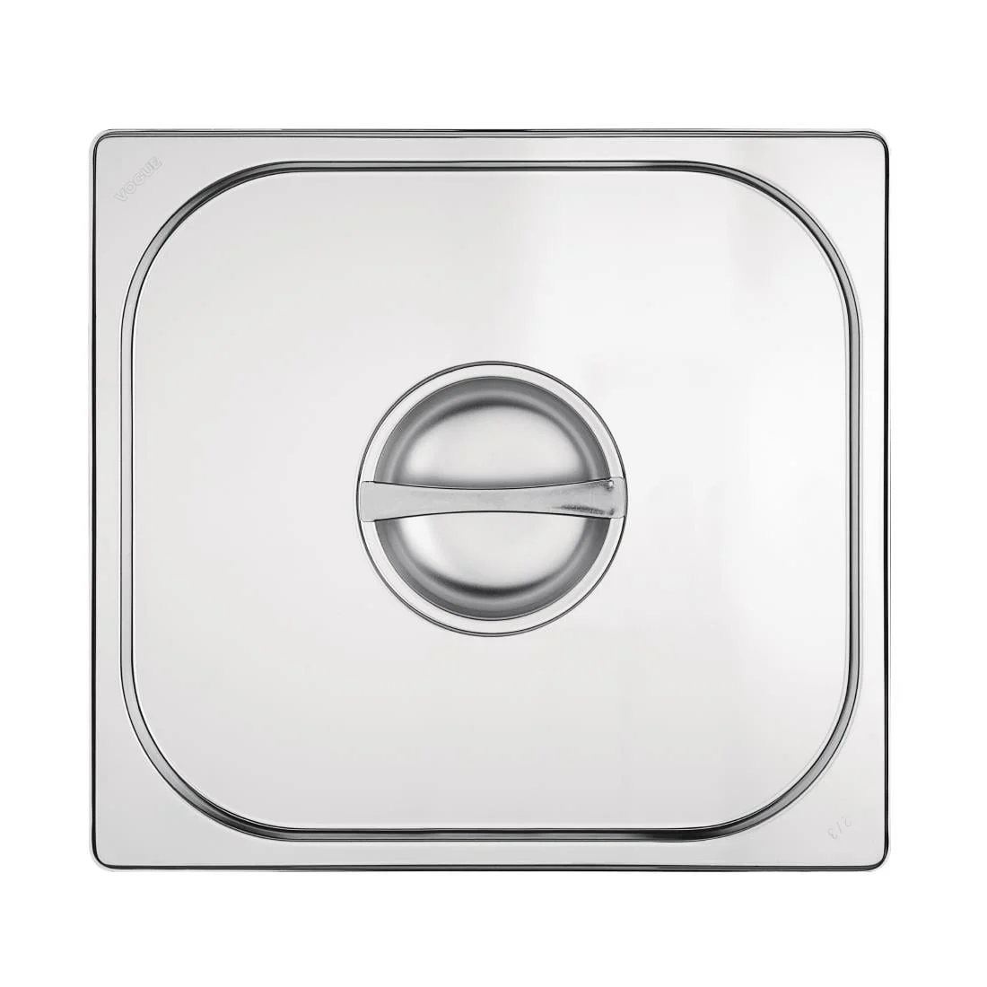 Vogue Stainless Steel 2/3 Gastronorm Lid - Image 2