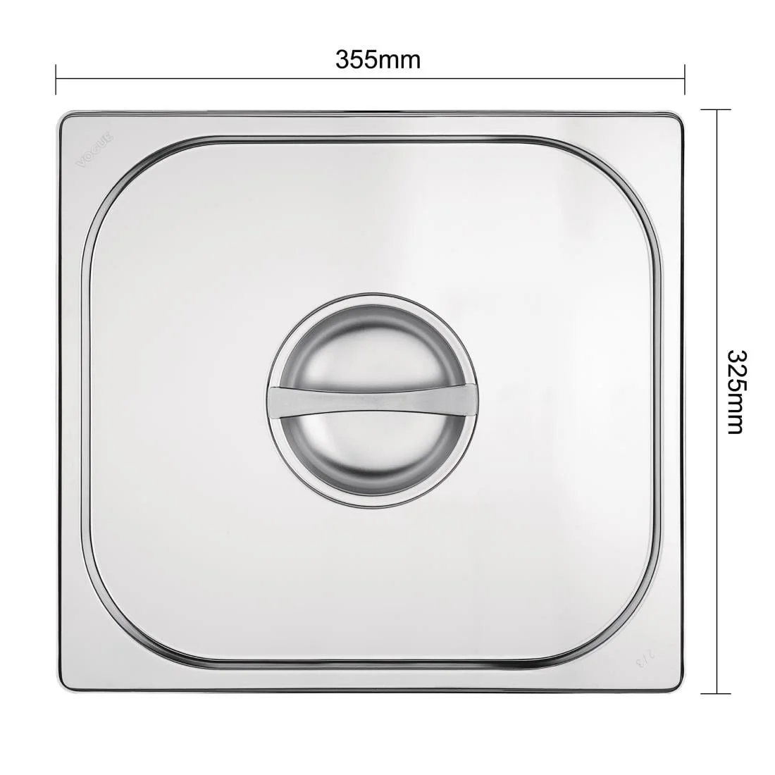 Vogue Stainless Steel 2/3 Gastronorm Lid - Image 5
