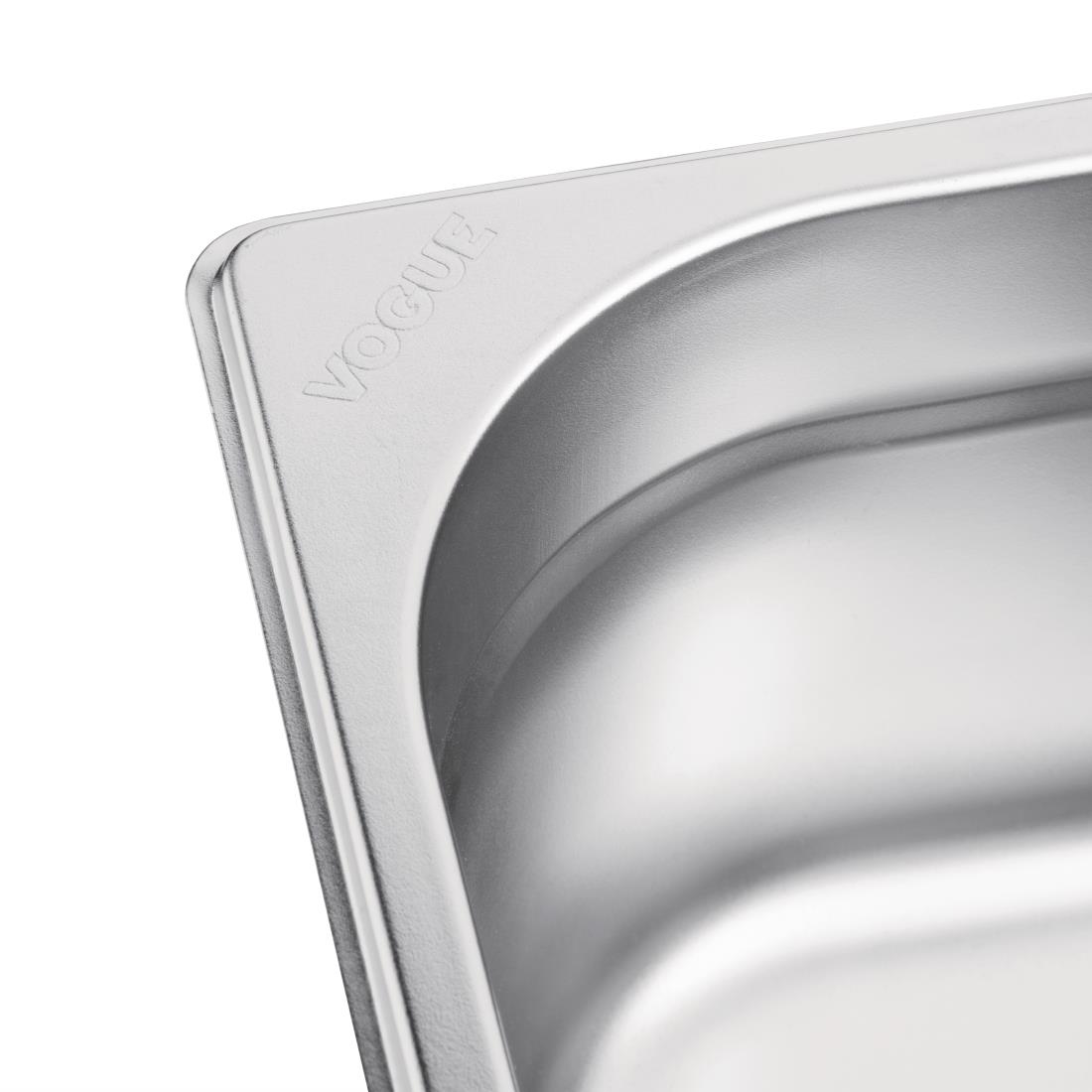 Vogue Stainless Steel 1/6 Gastronorm Pan 100mm