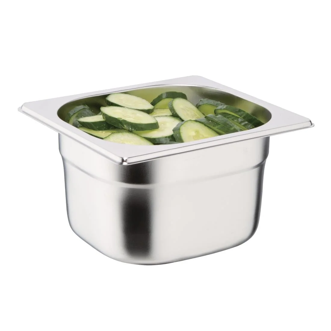 Vogue Stainless Steel 1/6 Gastronorm Pan 100mm - Image 8