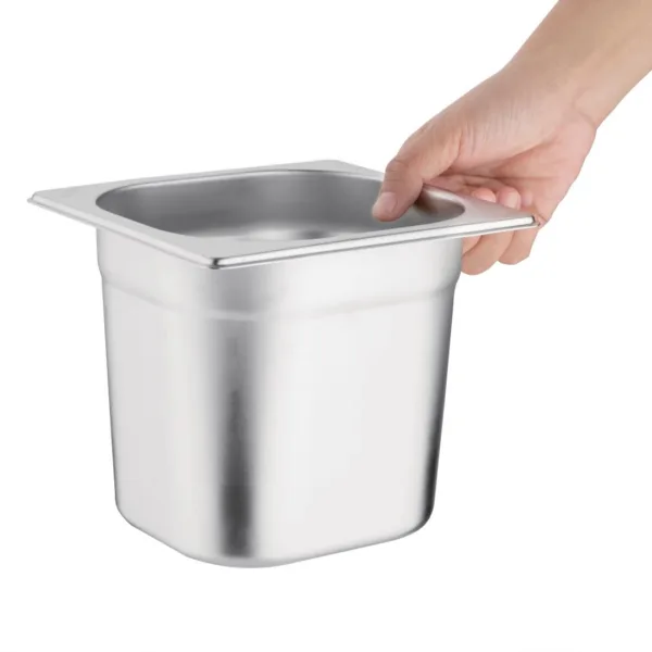 Vogue Stainless Steel 1/6 Gastronorm Pan 150mm