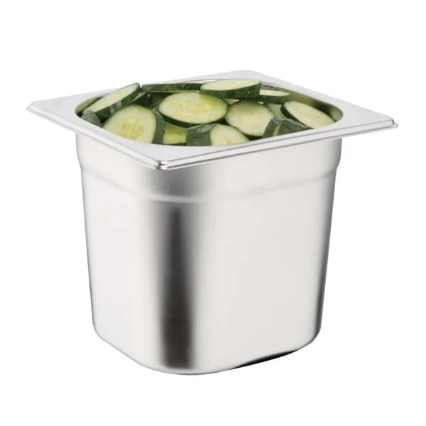 Vogue Stainless Steel 1/6 Gastronorm Pan 150mm