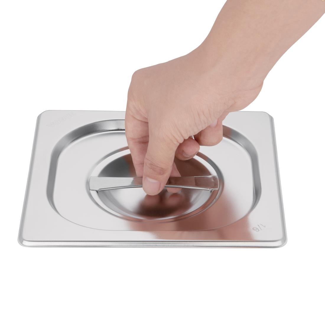 Vogue Stainless Steel 1/6 Gastronorm Lid