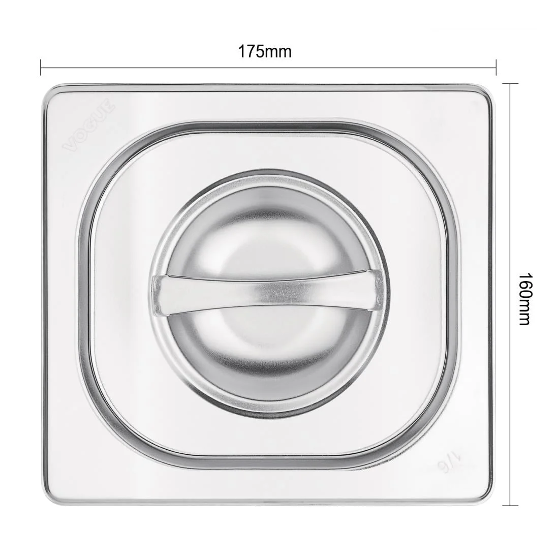 Vogue Stainless Steel 1/6 Gastronorm Lid - Image 5