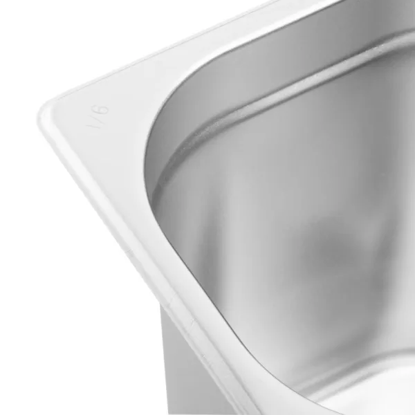 Vogue Stainless Steel 1/6 Gastronorm Pan 200mm