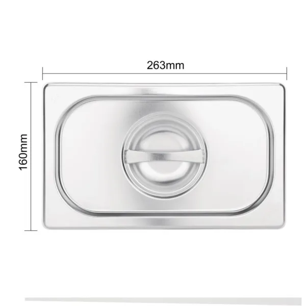 Vogue Stainless Steel 1/9 Gastronorm Lid