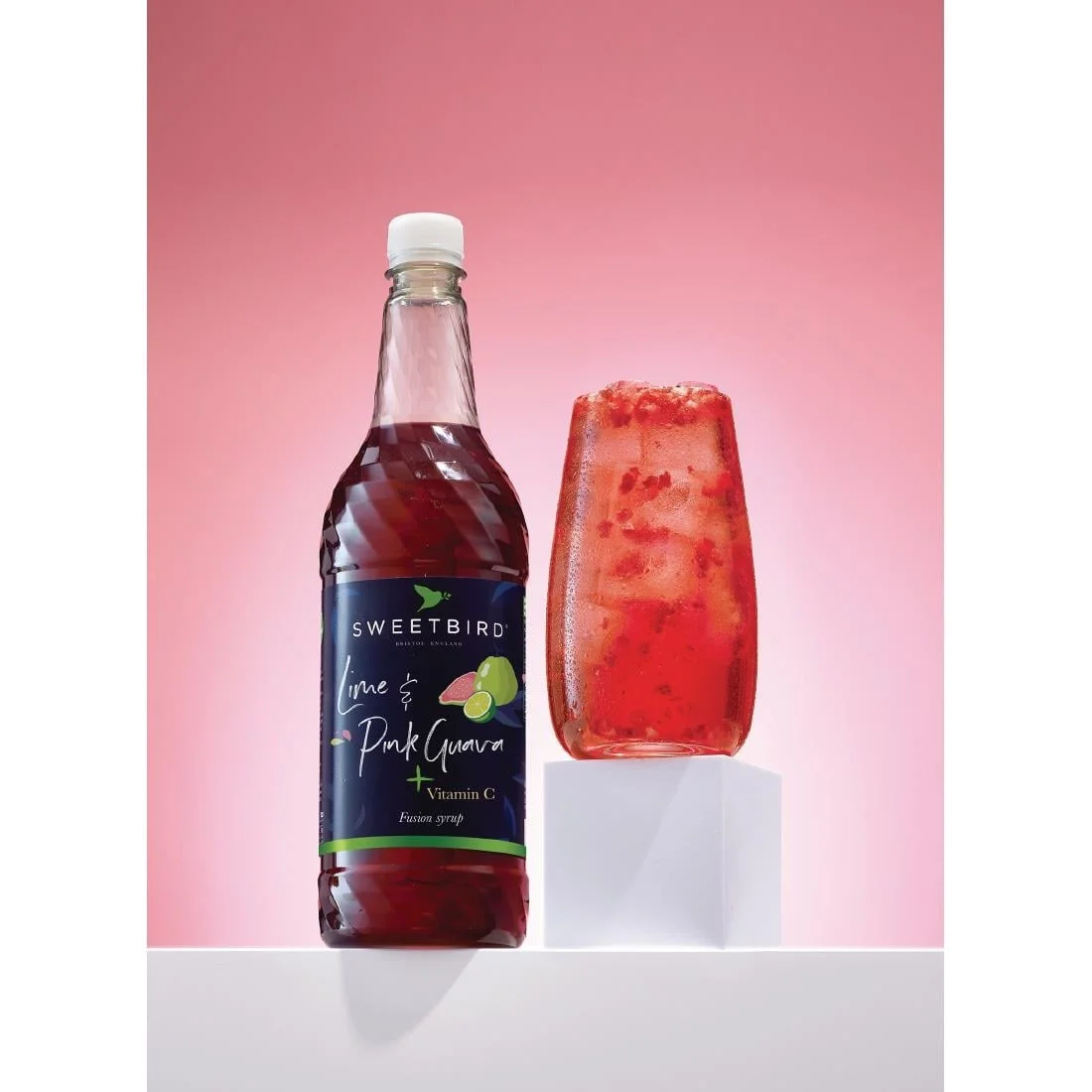 Sweetbird Fusions Syrup Pink Guava and Lime Added Vit C - Image 2
