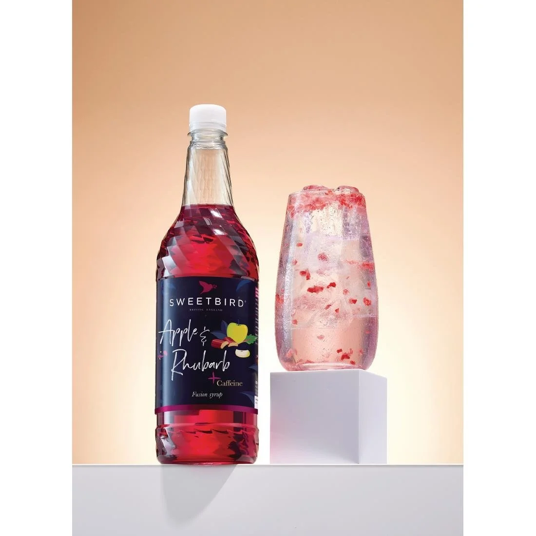 Sweetbird Fusions Syrup Apple and Rhubarb Added Caffeine - Image 2