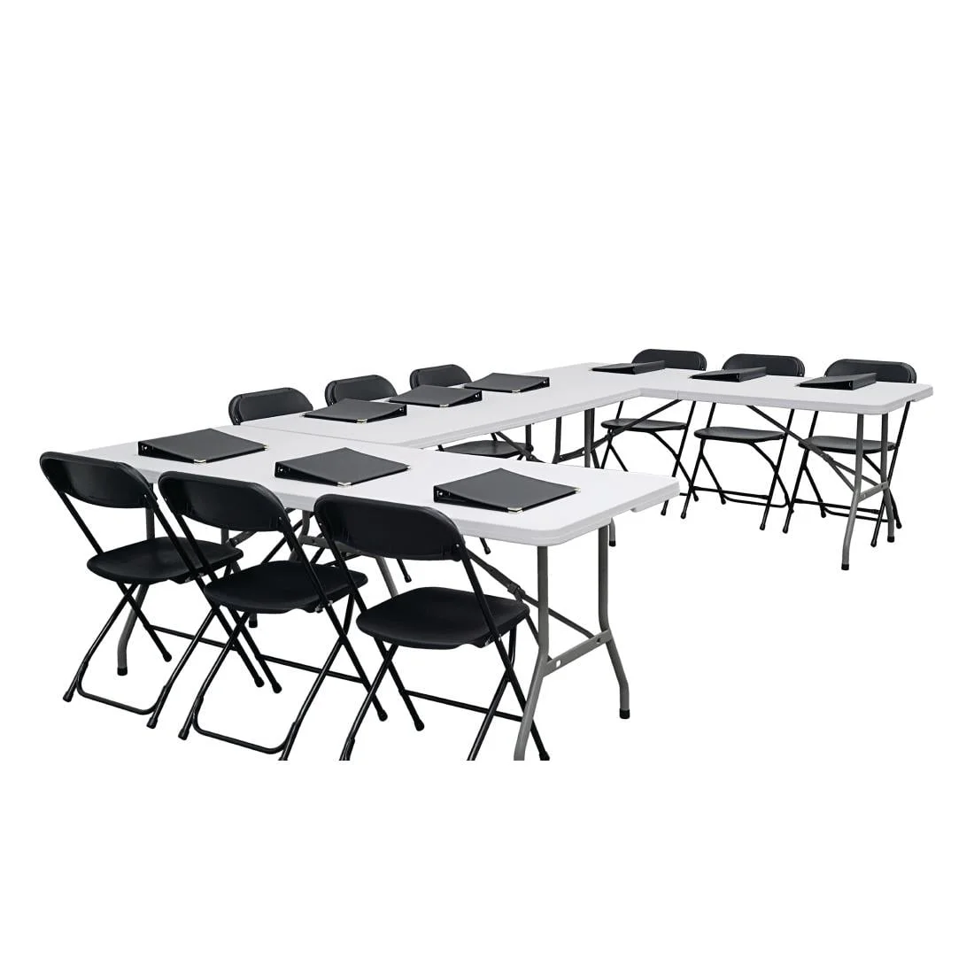 Bolero Rectangular Centre Folding Table 6ft White - Image 2