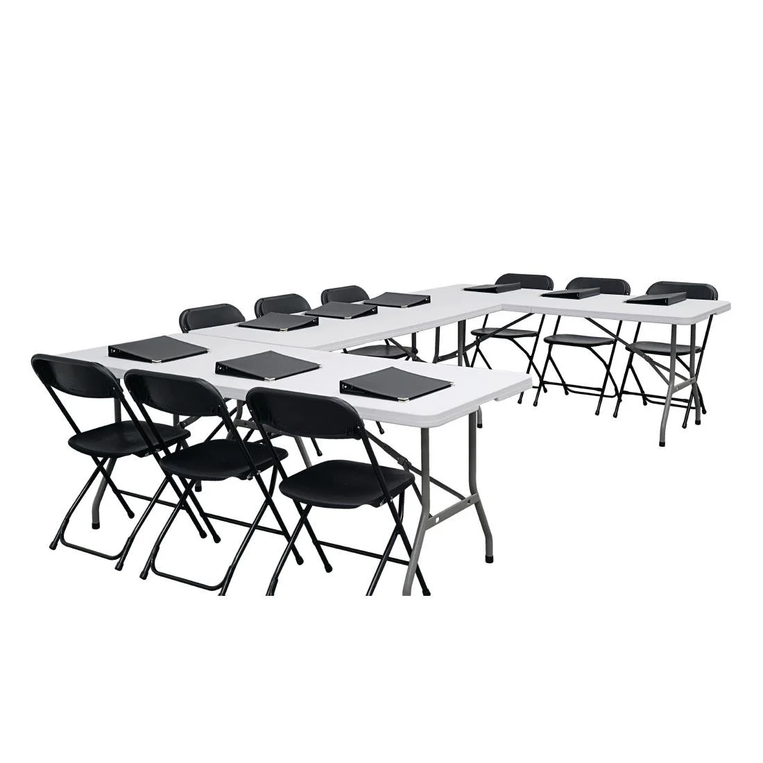 Bolero Rectangular Centre Folding Table 6ft White - Image 2