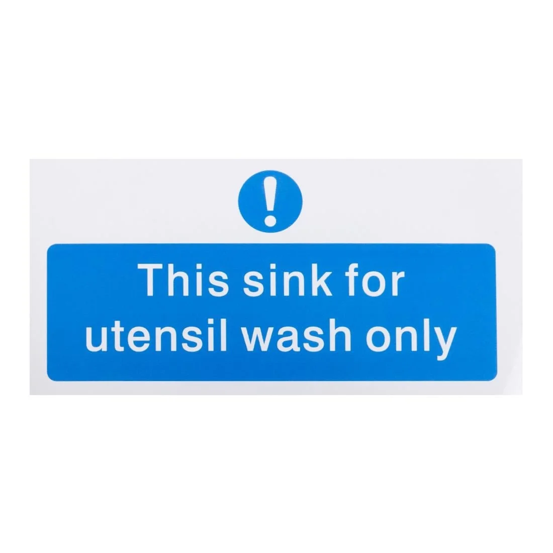 Vogue Utensil Wash Only Sign