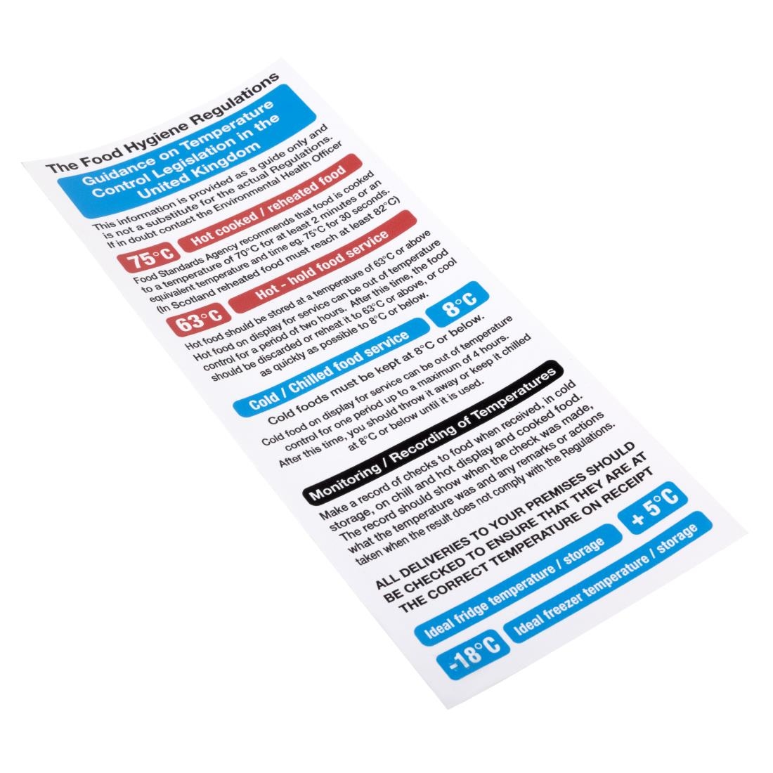 2006 Food Act Cook Chill Guidelines Sign