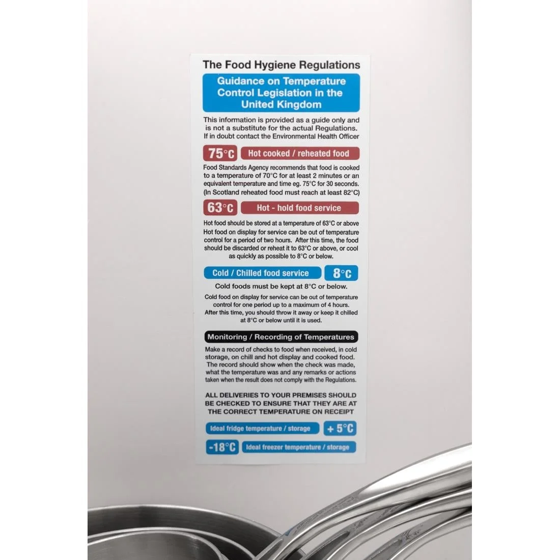 2006 Food Act Cook Chill Guidelines Sign - Image 6
