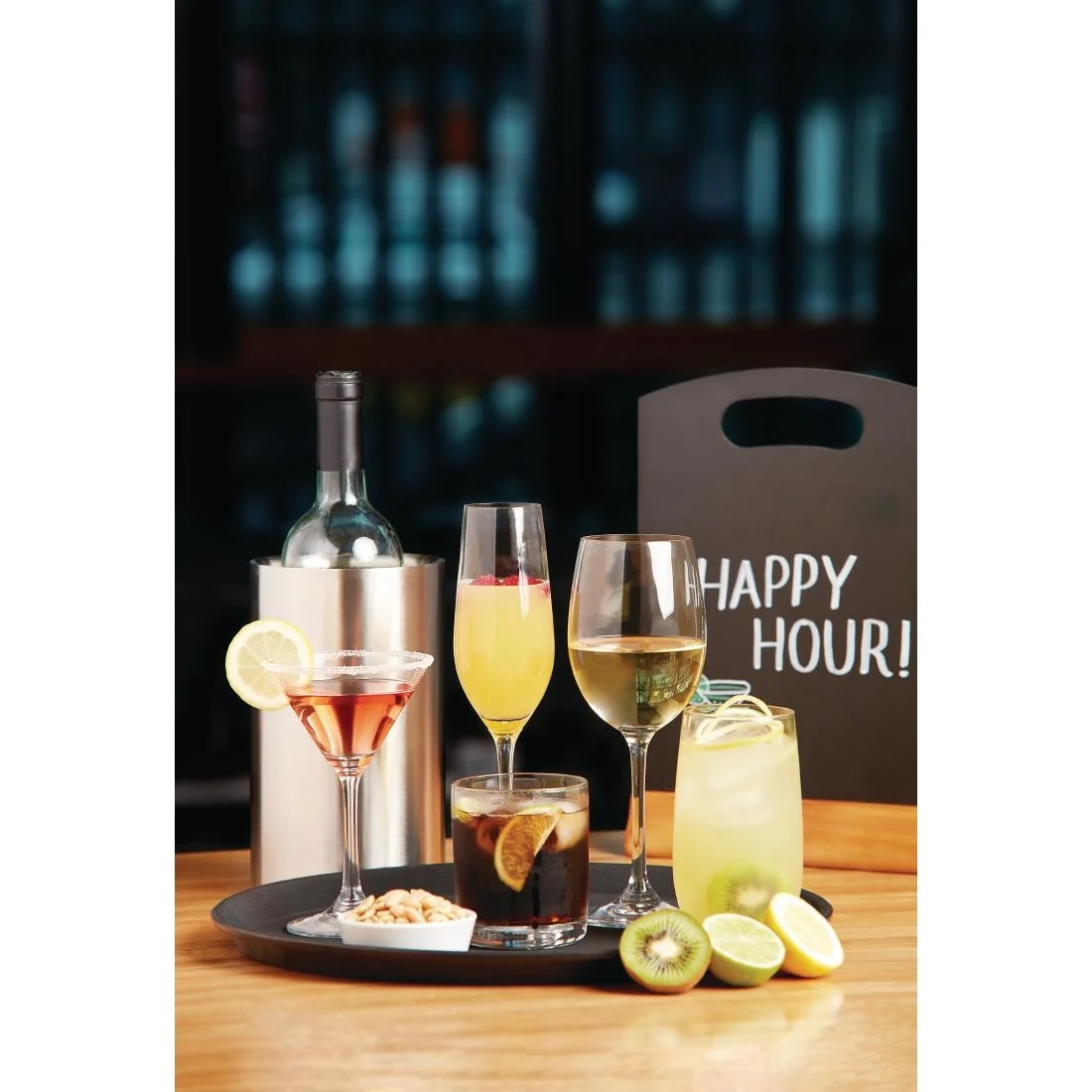 Olympia Brushed Stainless Steel Wine And Champagne Cooler - Image 5