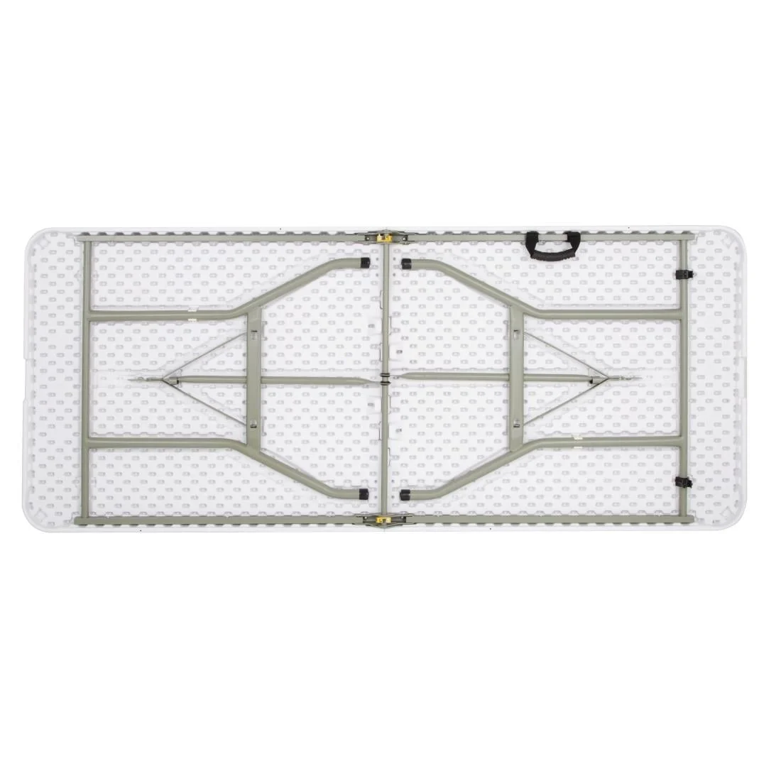 Bolero Rectangular Centre Folding Table 6ft White - Image 7