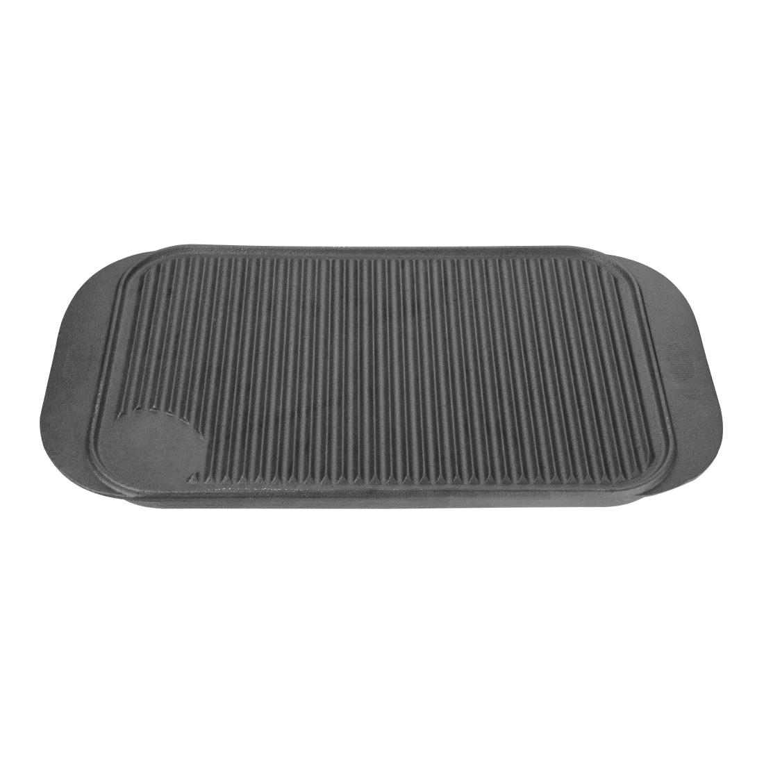 Vogue Reversible Cast Iron Double Griddle Pan
