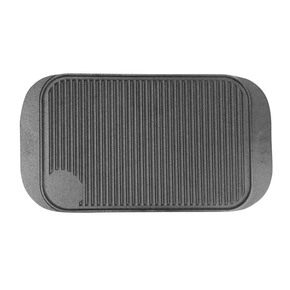 Vogue Reversible Cast Iron Double Griddle Pan