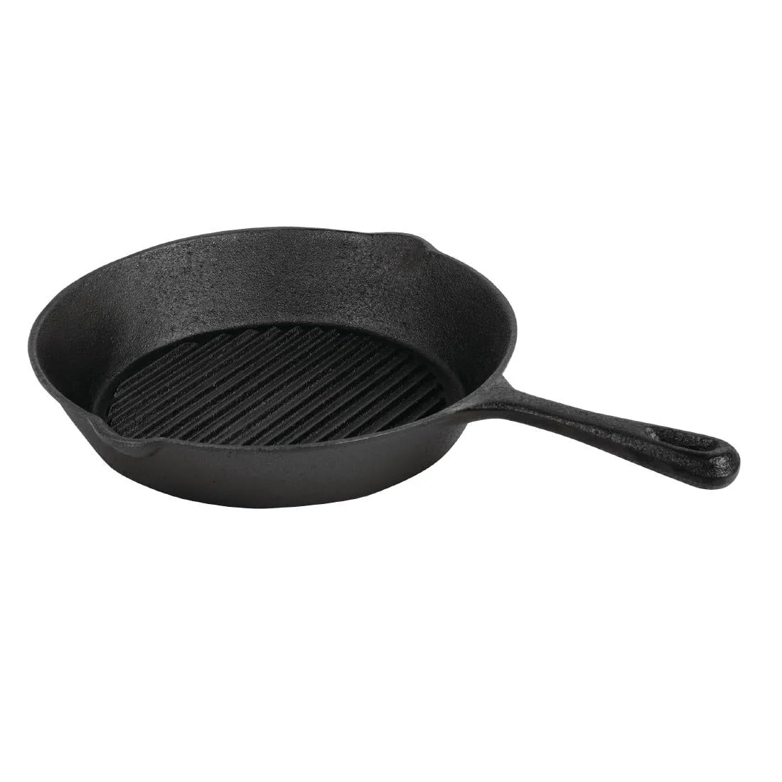 Vogue Round Cast Iron Ribbed Skillet Pan - Image 2