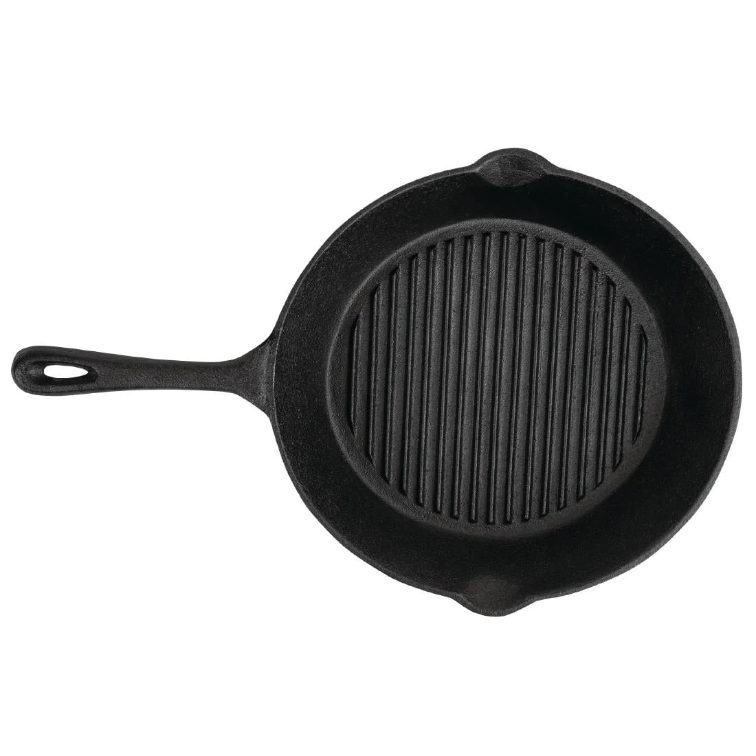 Vogue Round Cast Iron Ribbed Skillet Pan - Image 3