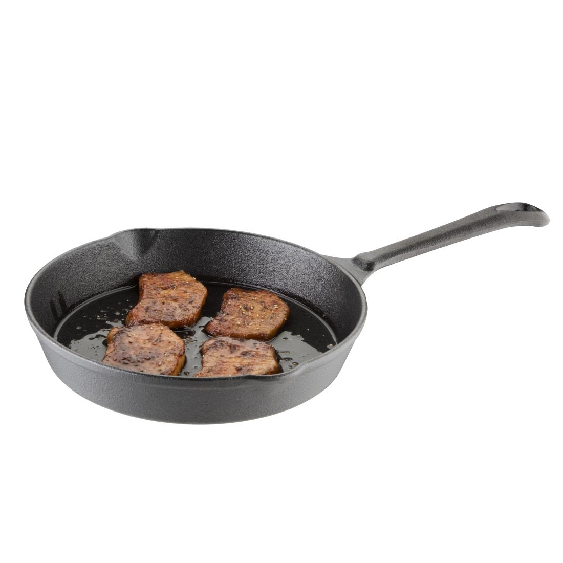 Vogue Round Cast Iron Skillet Pan 203mm