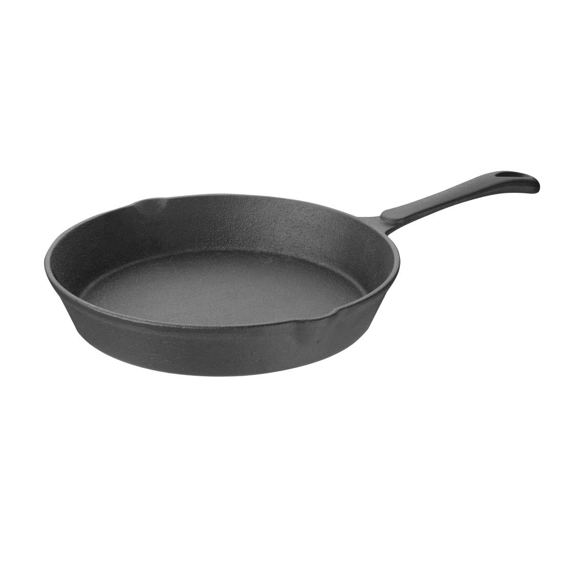 Vogue Round Cast Iron Skillet Pan 255mm