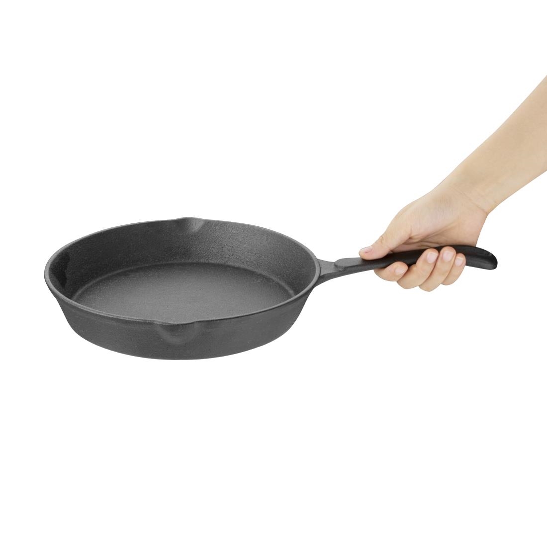 Vogue Round Cast Iron Skillet Pan 255mm