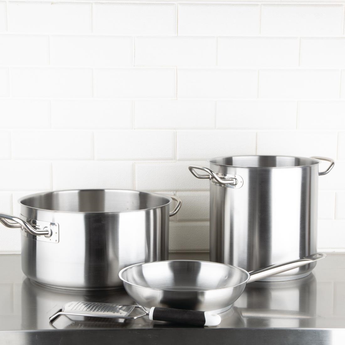 Vogue Stainless Steel Induction Frying Pan 240mm