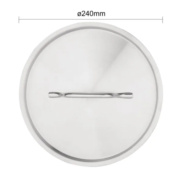 Vogue Stainless Steel Saucepan Lid 240mm