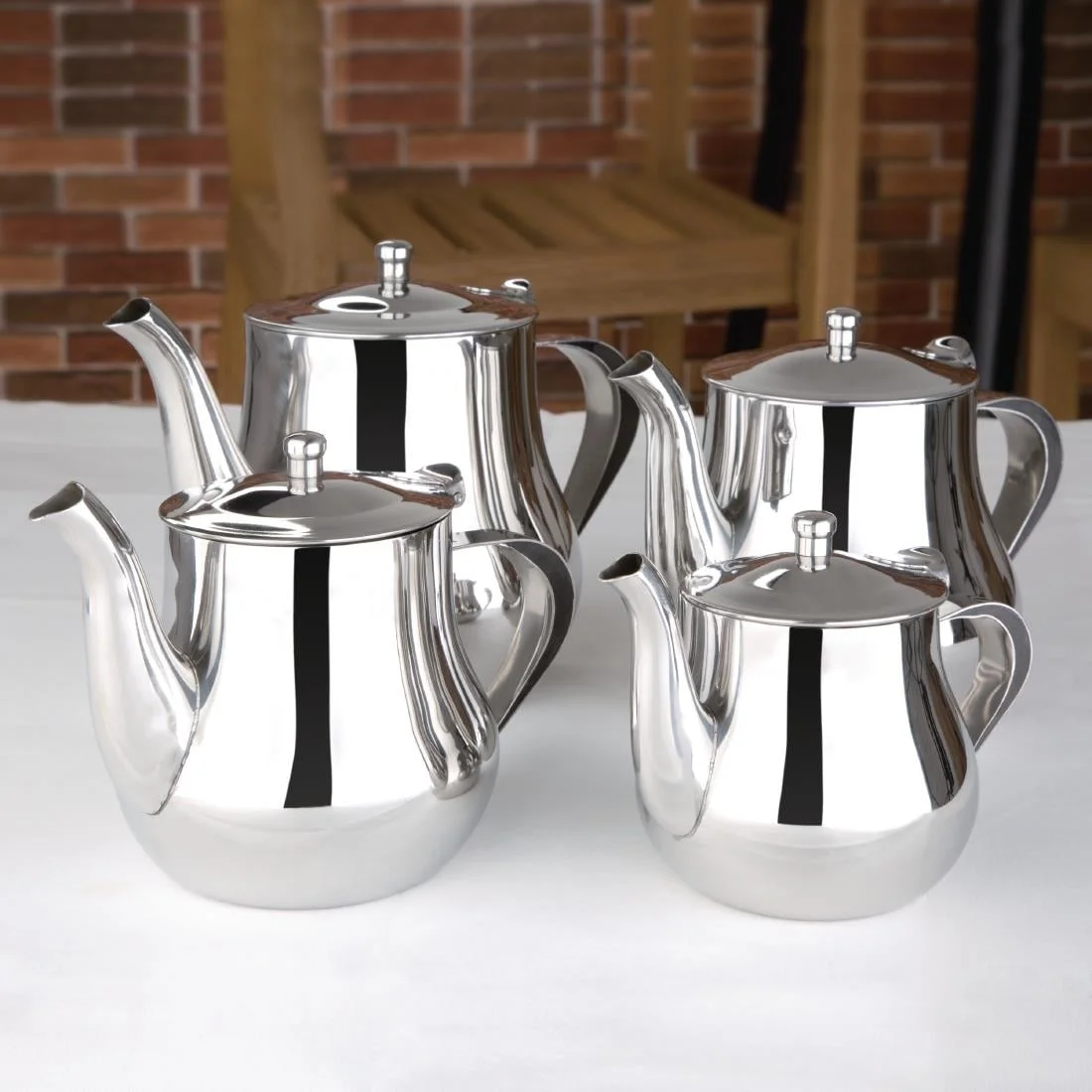 Olympia Arabian Teapot Stainless Steel 24oz - Image 2