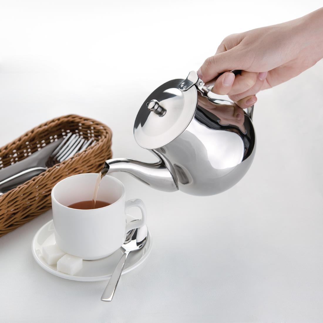 Olympia Arabian Teapot Stainless Steel 24oz