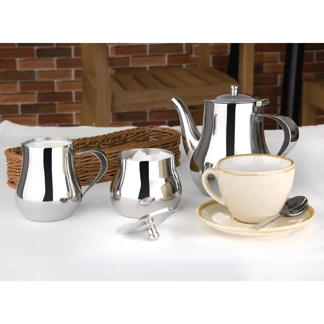 Olympia Arabian Coffee Pot Stainless Steel 24oz - Image 2