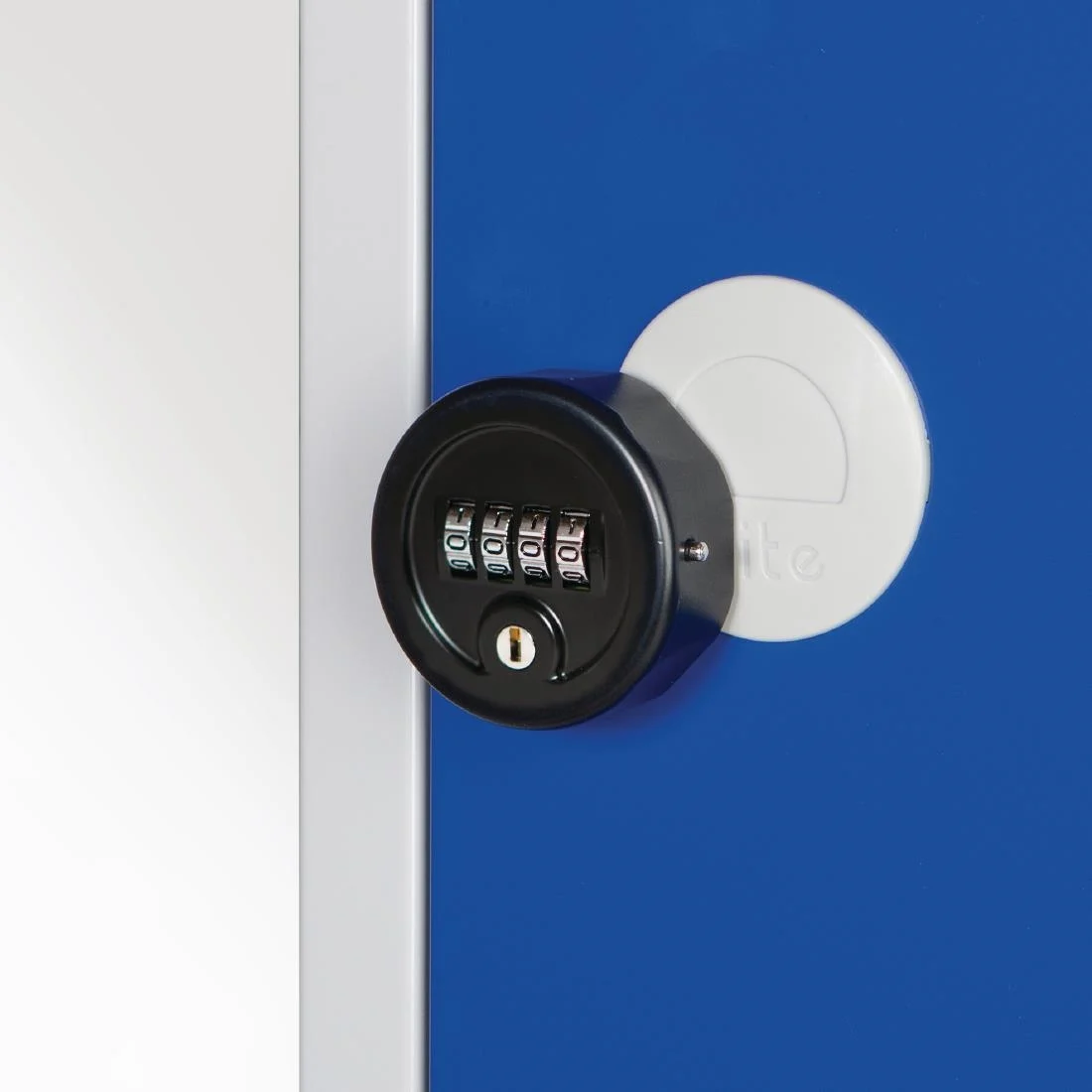 Elite Four Door Manual Combination Locker Locker Green with Sloping Top
