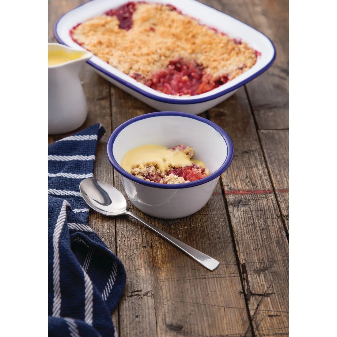 Olympia Enamel Pudding Bowls 155mm - Image 6
