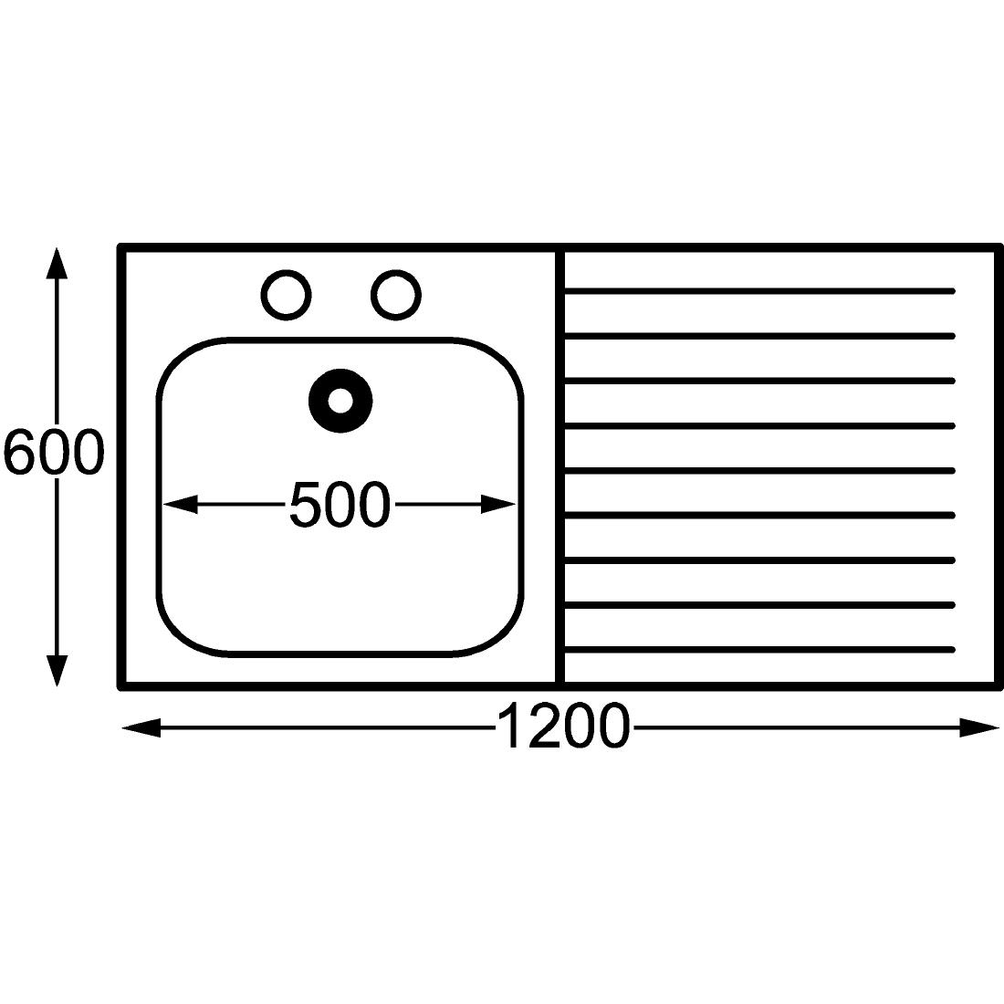 Franke Sissons Self Assembly Stainless Steel Sink Right Hand Drainer 1200x600mm