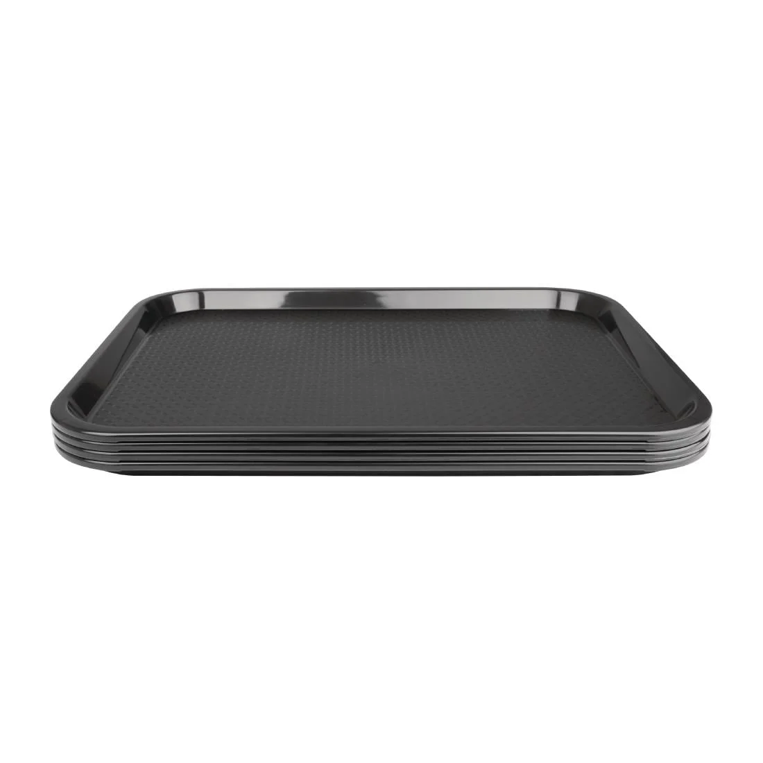Kristallon Plastic Fast Food Tray Black Medium - Image 5
