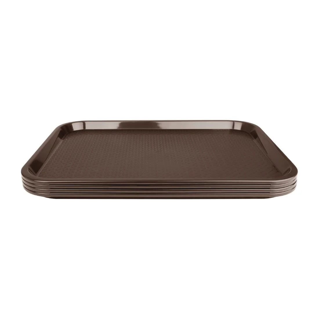 Kristallon Plastic Fast Food Tray Brown Medium - Image 4