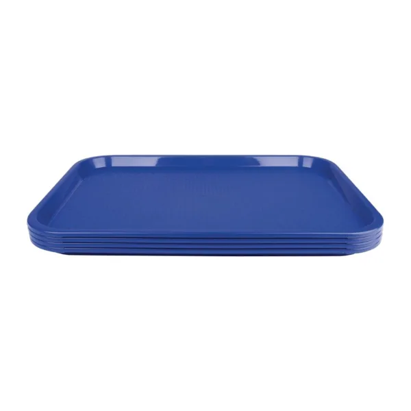 Kristallon Plastic Fast Food Tray Blue Medium