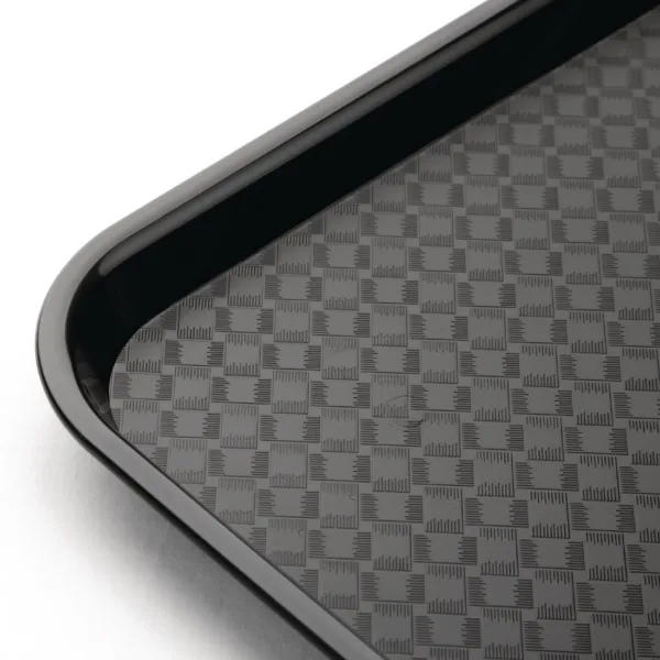 Kristallon Plastic Fast Food Tray Black Large