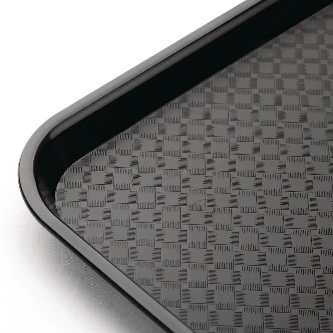 Kristallon Plastic Fast Food Tray Black Large - Image 2