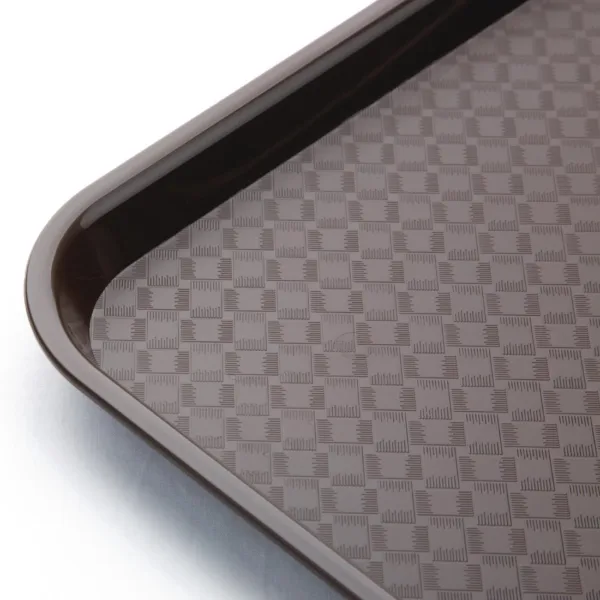 Kristallon Plastic Fast Food Tray Brown Large