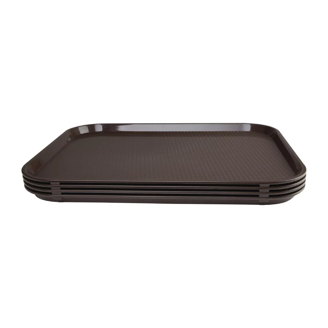 Kristallon Plastic Fast Food Tray Brown Large - Image 4