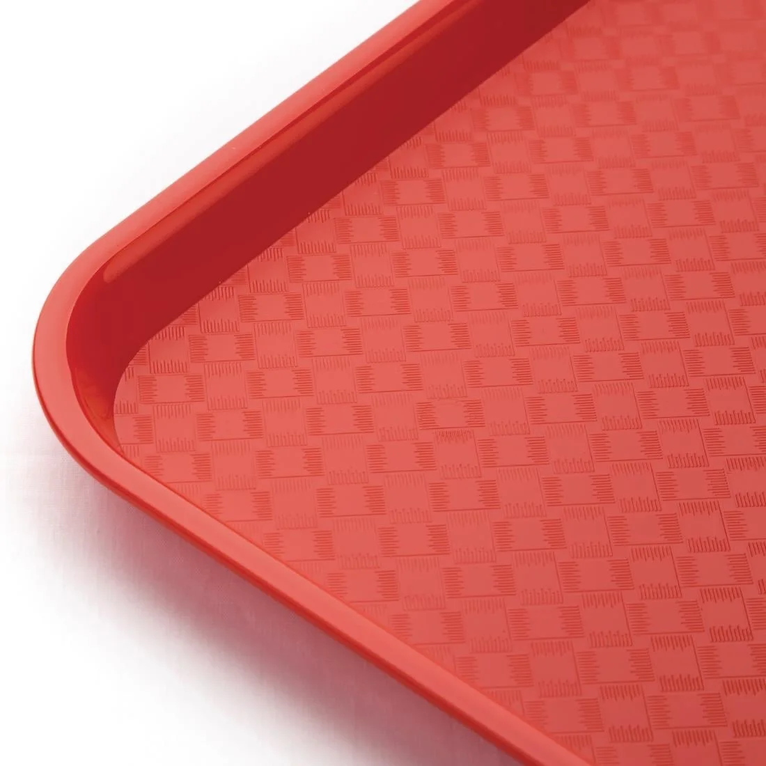 Kristallon Plastic Fast Food Tray Red Large - Image 3
