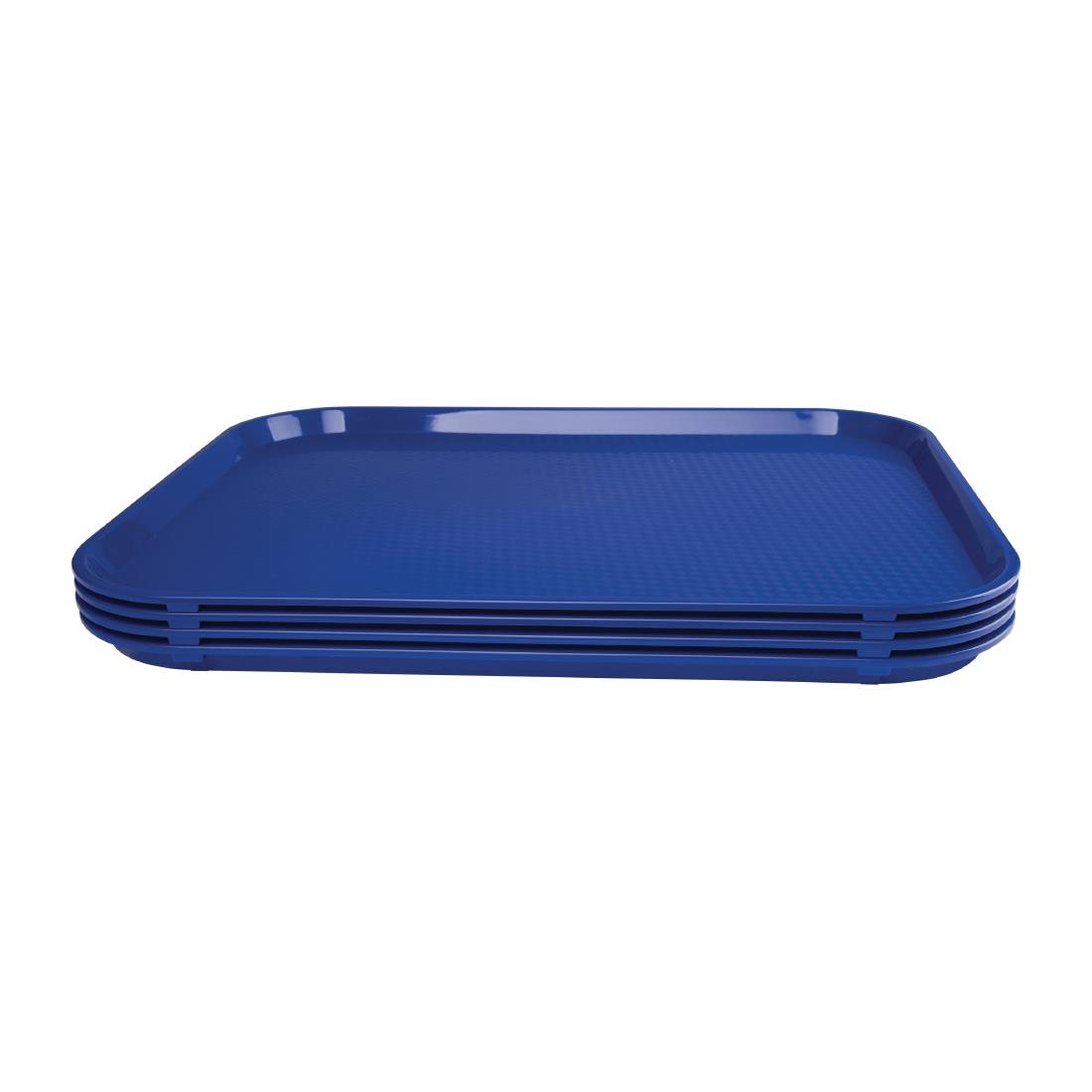Kristallon Plastic Fast Food Tray Blue Large
