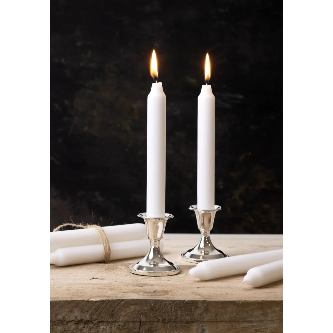 White Bistro 7inch Candles - Image 8