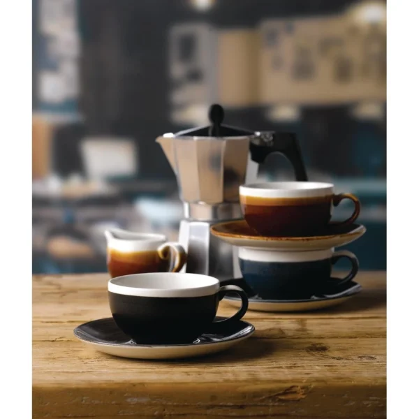 Churchill Monochrome Cappuccino Saucer Iron Black 158mm