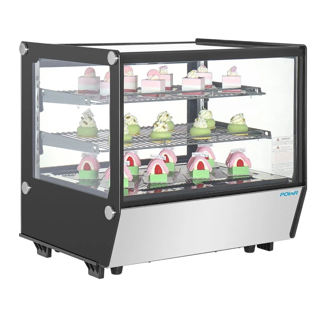 Polar G-Series Countertop Display Fridge Black Square Glass 120Ltr - Image 3