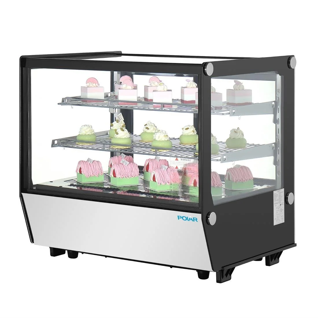 Polar G-Series Countertop Display Fridge Black Square Glass 120Ltr - Image 4