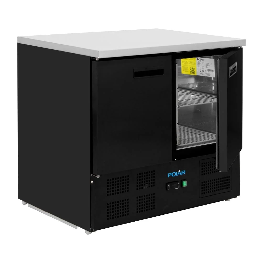 Polar G-Series Double Door Counter Fridge Black 240Ltr - Image 4